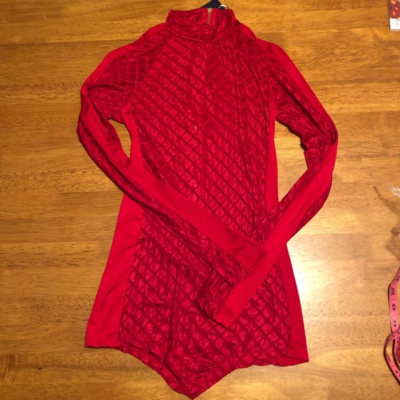 Sexy Red Mesh Bodysuit - Picture 3 of 6